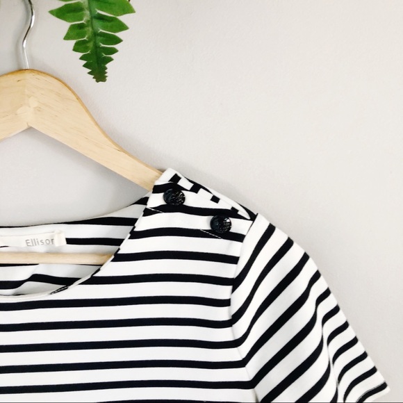 Ellison Striped Faux Leather Pocket Dress - Picture 4 of 4